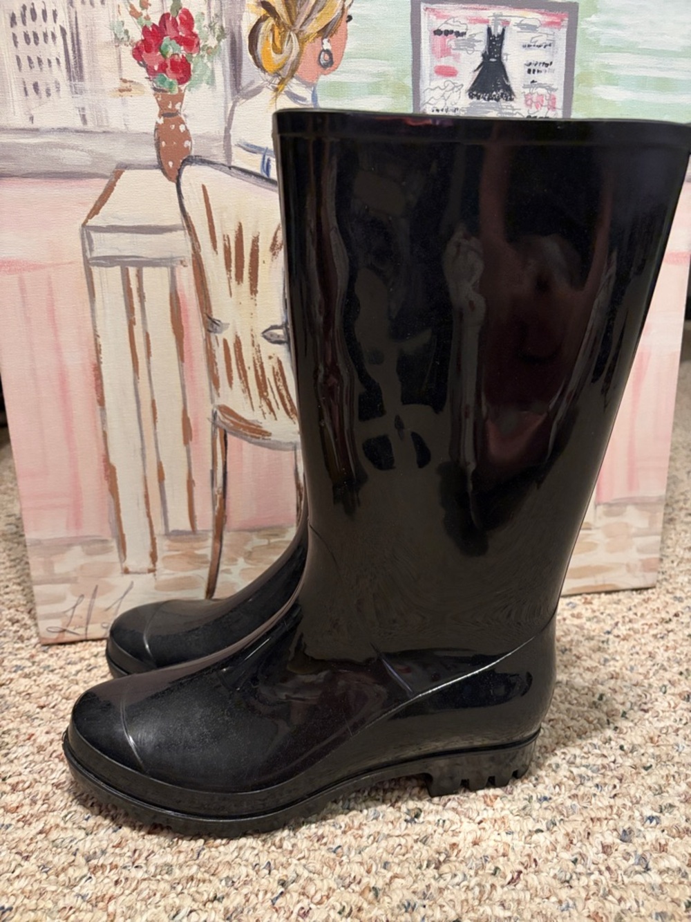 Black Rain Boots